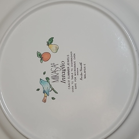 Mikasa Intaglio Set of 4 CAA31 SummerJewels Dinner Plates - Picture 8 of 9